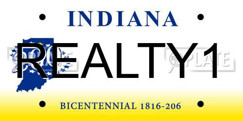 REALTY1 Indiana License Plate