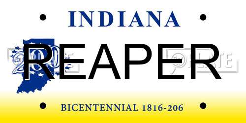 REAPER Indiana License Plate