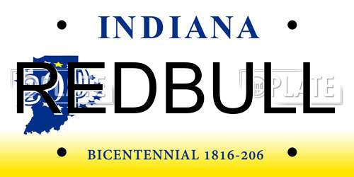 REDBULL Indiana License Plate