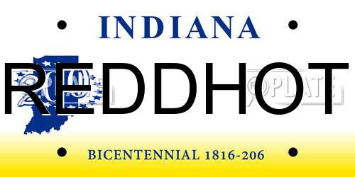 REDDHOT Indiana License Plate