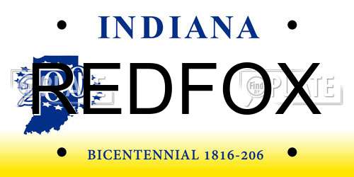 REDFOX Indiana License Plate