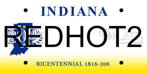 REDHOT2 Indiana License Plate