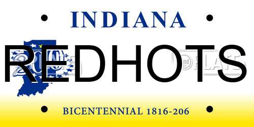 REDHOTS Indiana License Plate