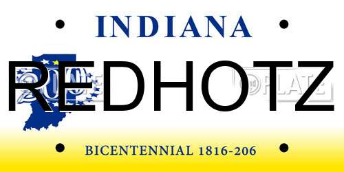 REDHOTZ Indiana License Plate