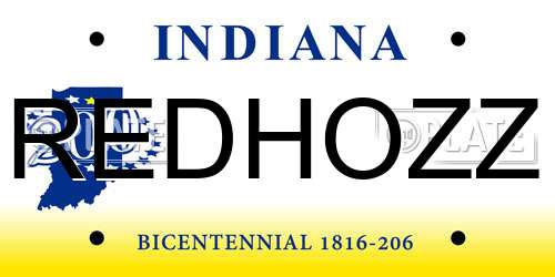 REDHOZZ Indiana License Plate
