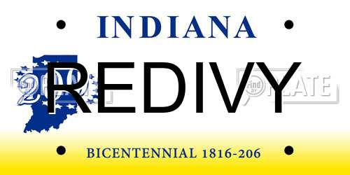 REDIVY Indiana License Plate