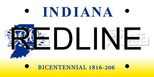 REDLINE Indiana License Plate