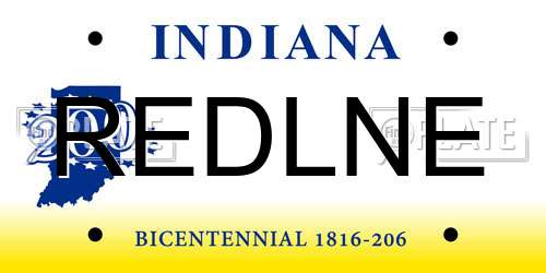 REDLNE Indiana License Plate