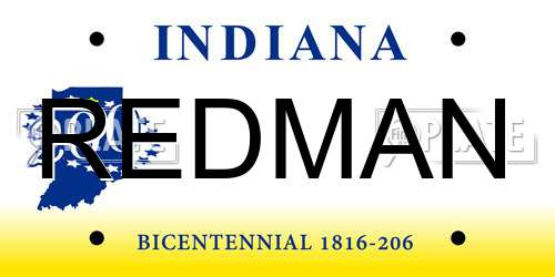 REDMAN Indiana License Plate