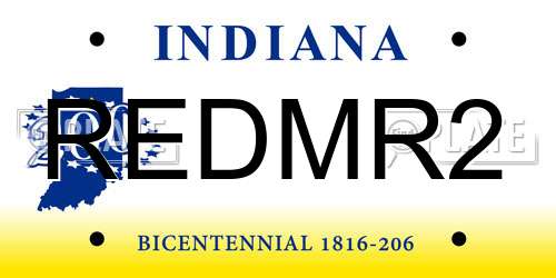 REDMR2 Indiana License Plate