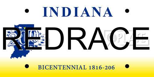 REDRACE Indiana License Plate