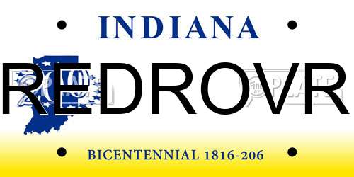 REDROVR Indiana License Plate