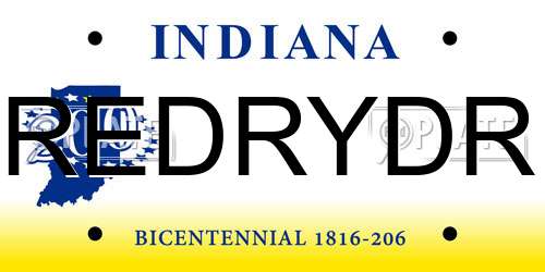 REDRYDR Indiana License Plate