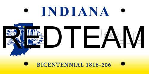 REDTEAM Indiana License Plate