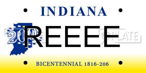 REEEE Indiana License Plate