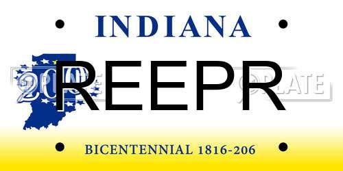 REEPR Indiana License Plate