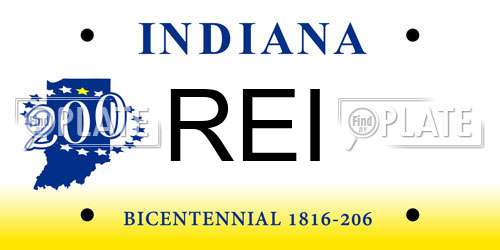 REI Indiana License Plate