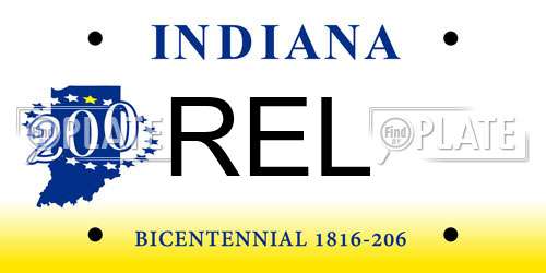 REL Indiana License Plate