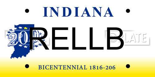RELLB Indiana License Plate