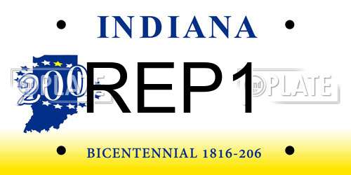 REP1 Indiana License Plate