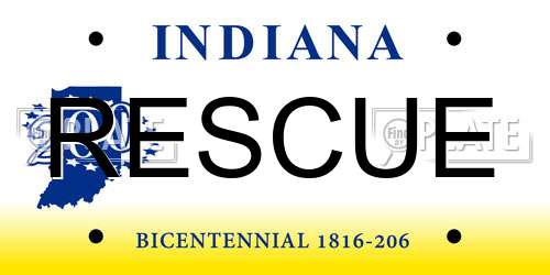 RESCUE Indiana License Plate