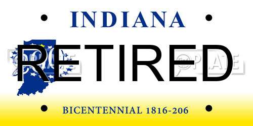 RETIRED Indiana License Plate