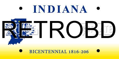 RETROBD Indiana License Plate
