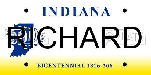 RICHARD Indiana License Plate