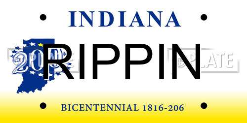 RIPPIN Indiana License Plate