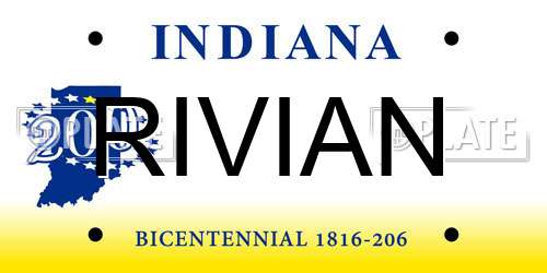 RIVIAN Indiana License Plate