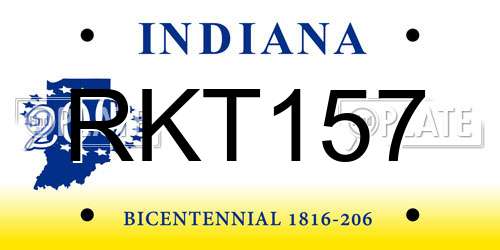 RKT157 Indiana License Plate