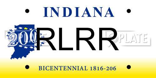 RLRR Indiana License Plate