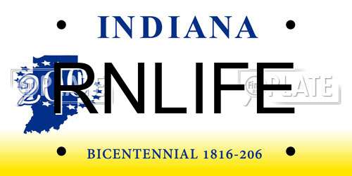RNLIFE Indiana License Plate