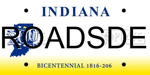 ROADSDE Indiana License Plate