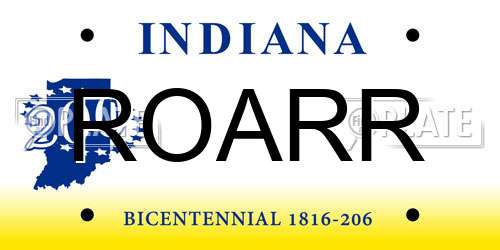 ROARR Indiana License Plate