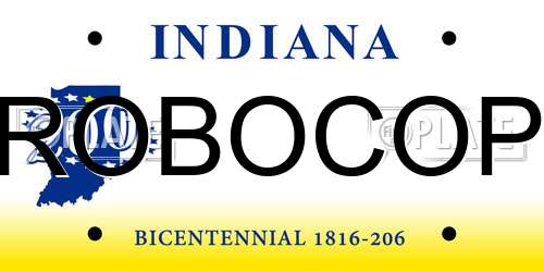 ROBOCOP Indiana License Plate