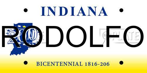 RODOLFO Indiana License Plate