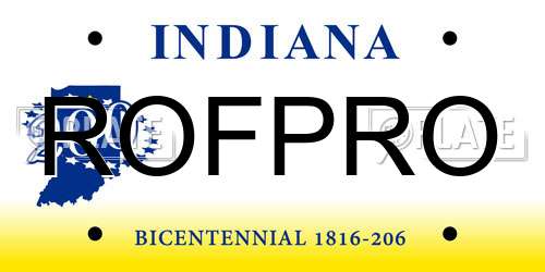 ROFPRO Indiana License Plate