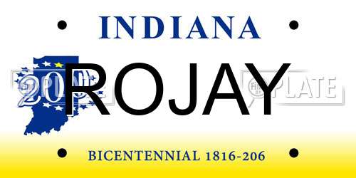 ROJAY Indiana License Plate