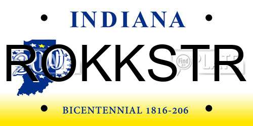 ROKKSTR Indiana License Plate