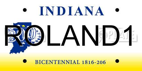 ROLAND1 Indiana License Plate