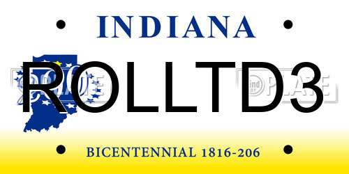 ROLLTD3 Indiana License Plate
