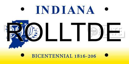 ROLLTDE Indiana License Plate