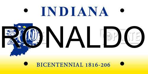 RONALDO Indiana License Plate