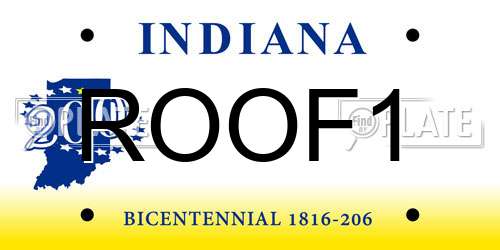 ROOF1 Indiana License Plate