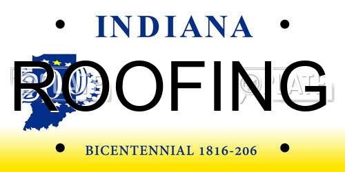 ROOFING Indiana License Plate