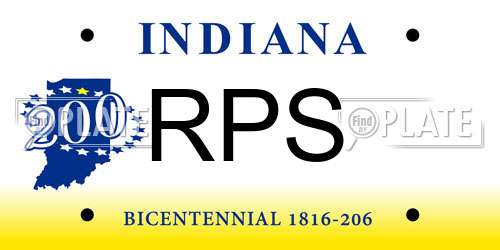 RPS Indiana License Plate