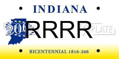 RRRR Indiana License Plate