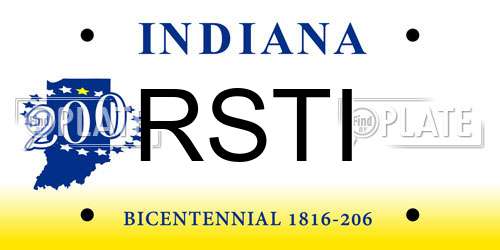RSTI Indiana License Plate