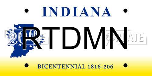 RTDMN Indiana License Plate